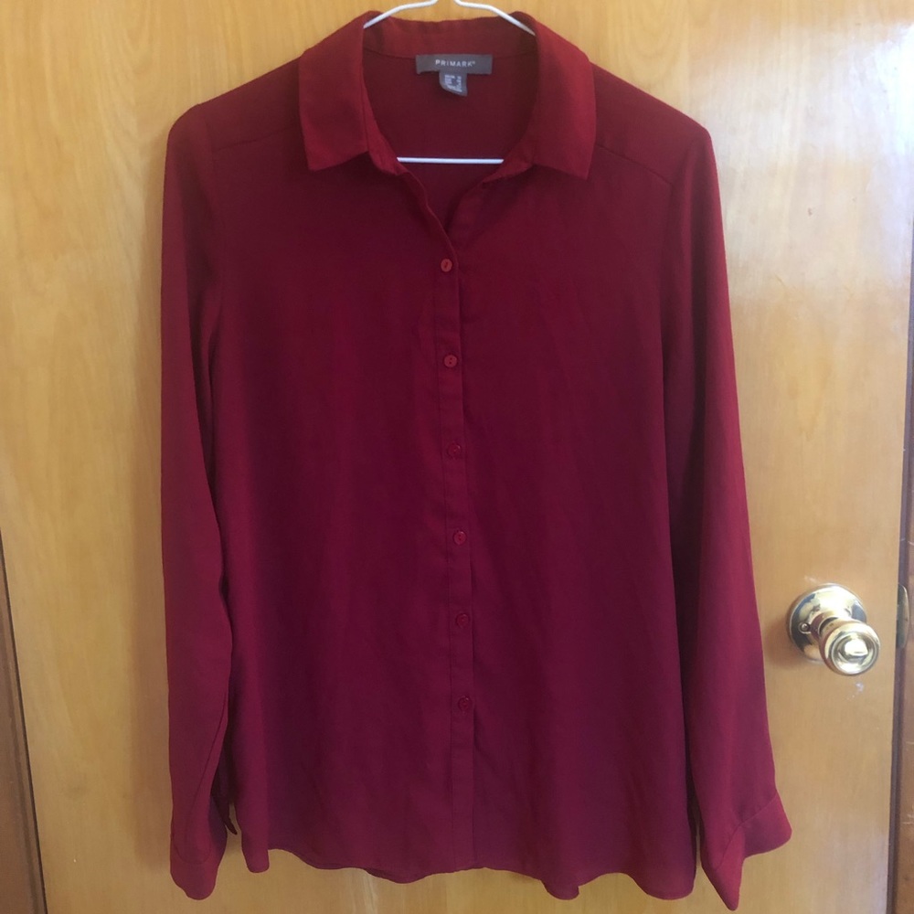 Maroon Button Down Shirt - Size 6